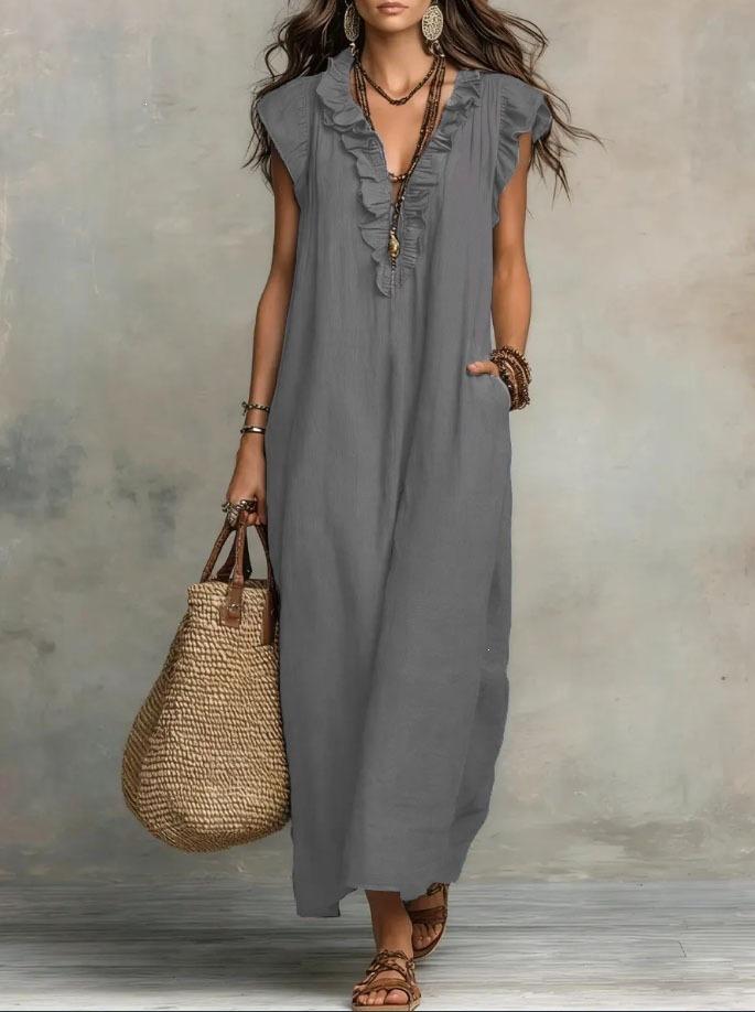 2026 European and American Independent Station Amazon Express Spring Summer New Bohemian Flying Sleeves and Floor Skirts