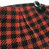 agnes b Mini Boston Handbag Red x Black Check Fabric Women’s Vintage Style(USED)