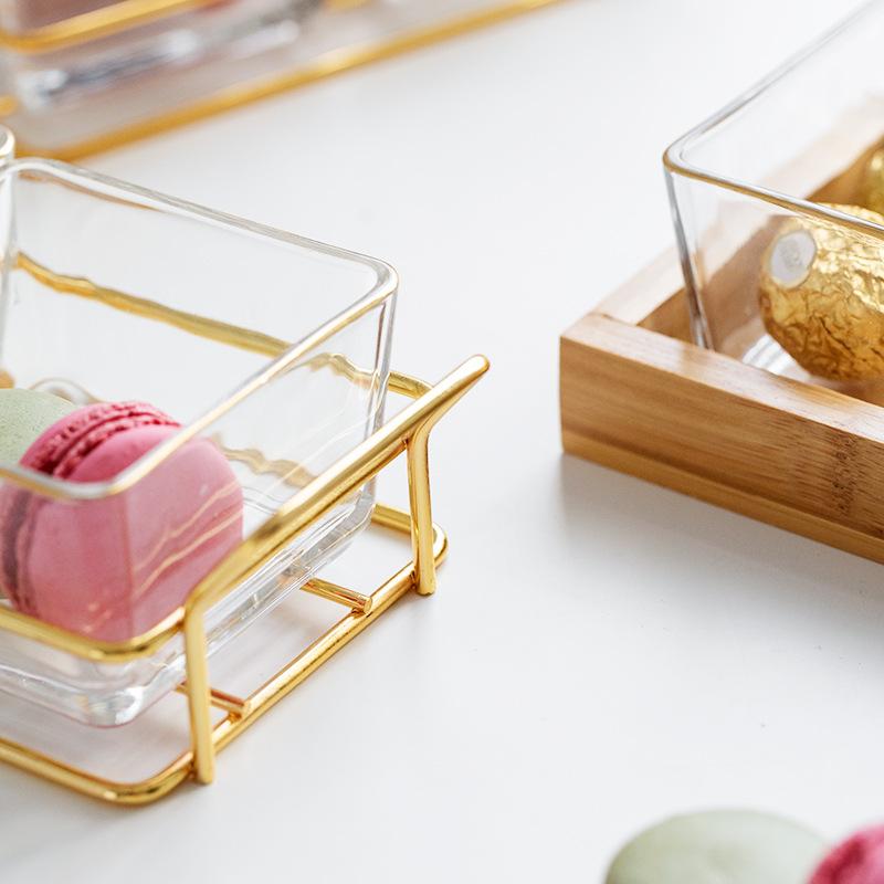 Sean Glas Gitter Obstschale Kreatives Wohnzimmer Esszimmer Snacks Trockenfrüchte Süßigkeiten Aufbewahrungsbox