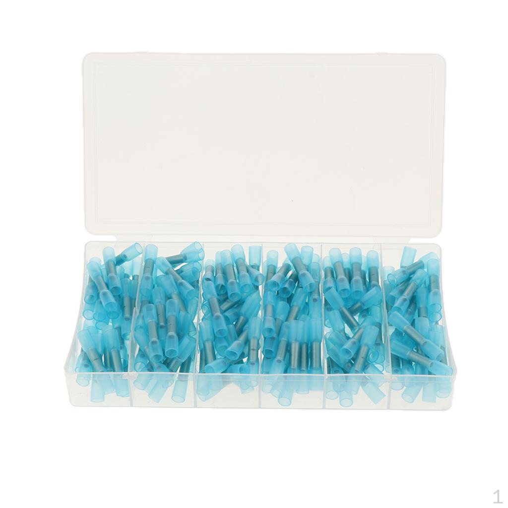 

180Piece Insulated Shrink Electrical Crimp Butt Wire Terminal Connector
