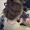 Korean Dripping Glazed Love Heart Hair Claw For Women  New Large Ponytail Holder Plastic Crab Hair Clamp Hair Accessories
