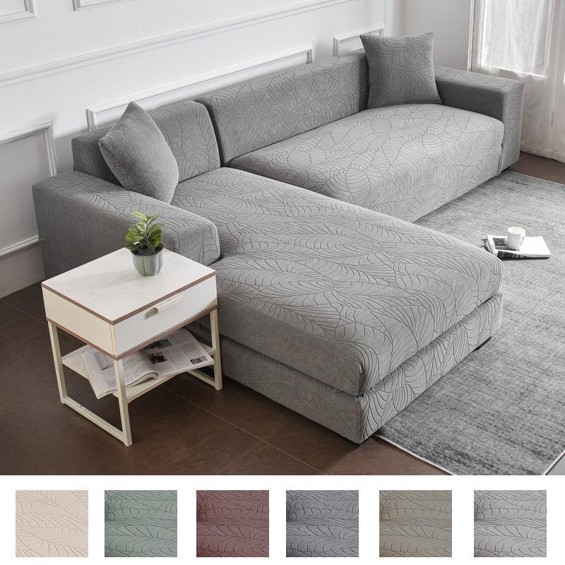 Buy Delicacy Jacquard Fabric Sofa Cover For Living Room L Shape Corner