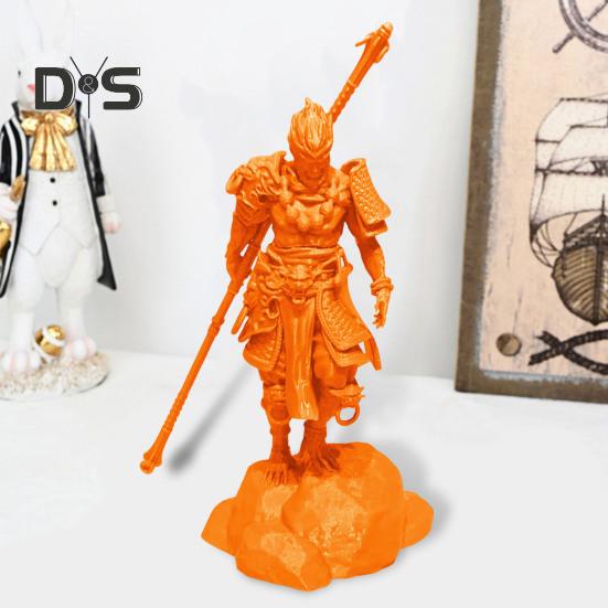 Drukowana w 3D figurka Wukonga, Wielcy Mędrcy Równiący się Niebu, Figurka Rzeźba, Model Króla Małp, Dekoracja na Pulpit, Peryferia do Gier