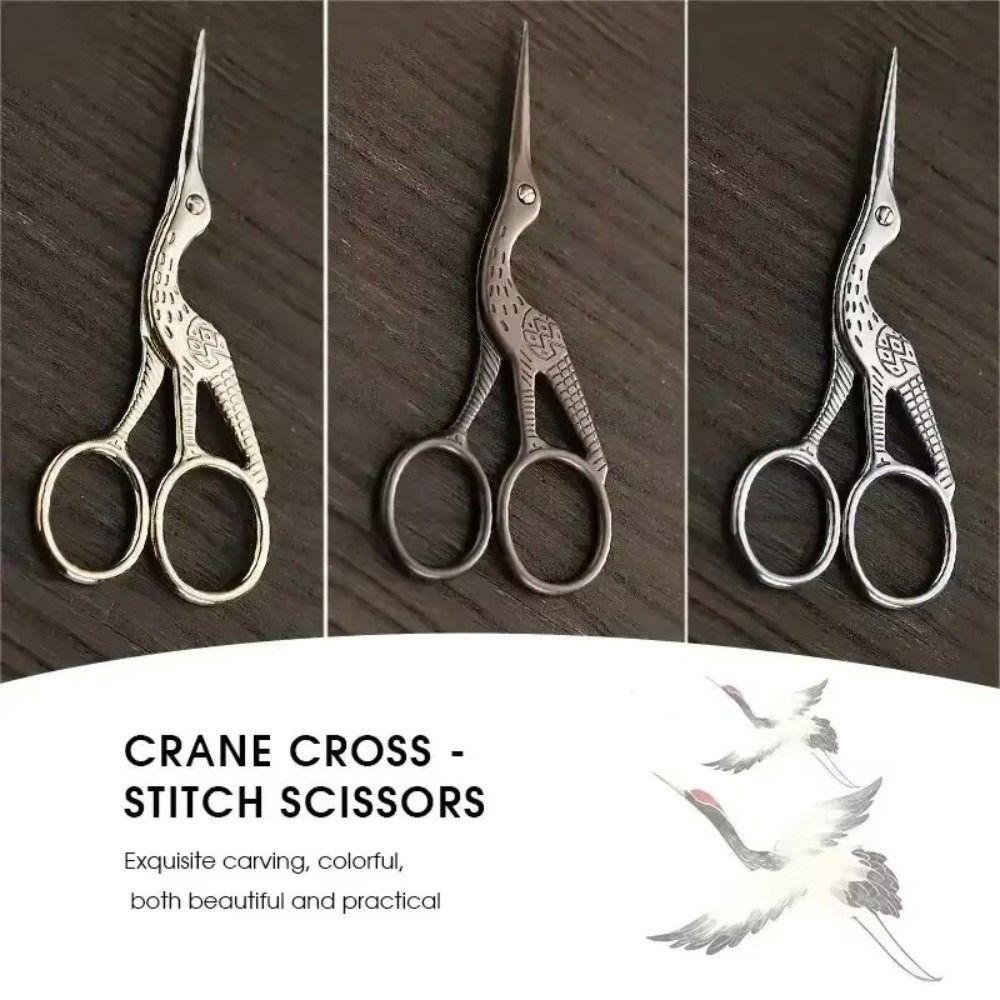Bird Shape Crane Embroidery Shears Precision Tailor Shears Durable Vintage Cutters Handmade Crafts