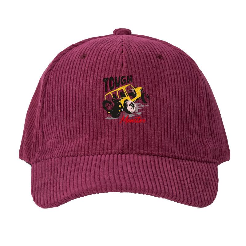 

Corduroy Baseball Cap Men Off-Road Vehicle Pattern 4X4 Adventure Outdoor Sun Hat Adjustable Dad Cap Desert Outdoor Motocross Hat