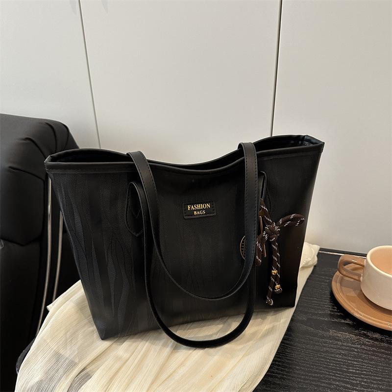 Large-capacity Bag Women's 2025 New Leisure Work Shoulder Bag High-texture College Student Class Commuting Tote Bag