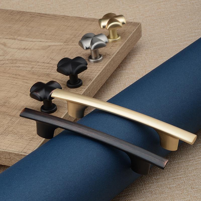 Drawer Handles Cabinet Furniture Kitchen Handles for Cabinet Knob Door Drawer Furniture Kitchen Pearl Golden Simplicity Hardware