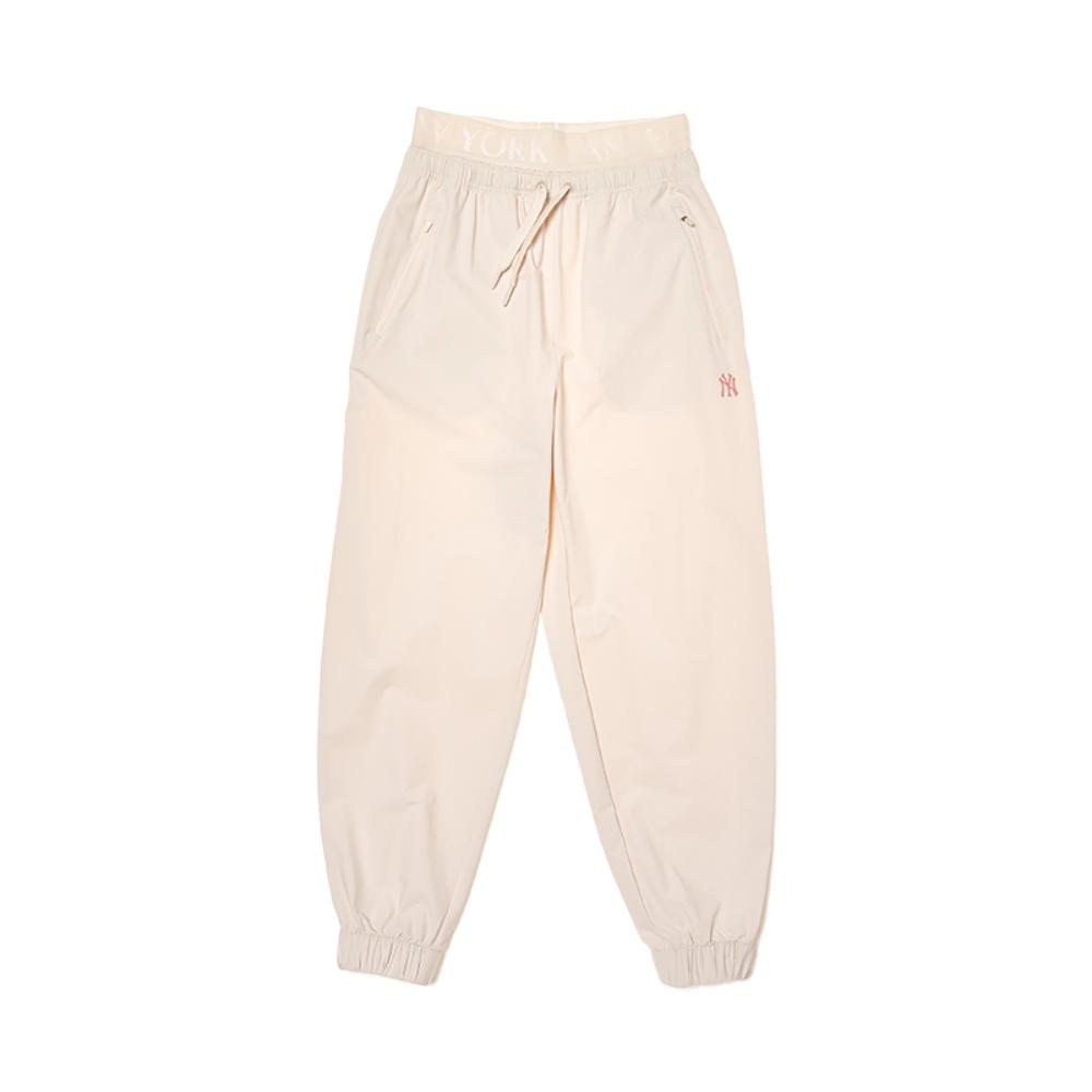 MLB Solid Color Lace-Up Loose Knit Sports Pants Women Bottoms Light-Cream 3FWPV0344-50CRD
