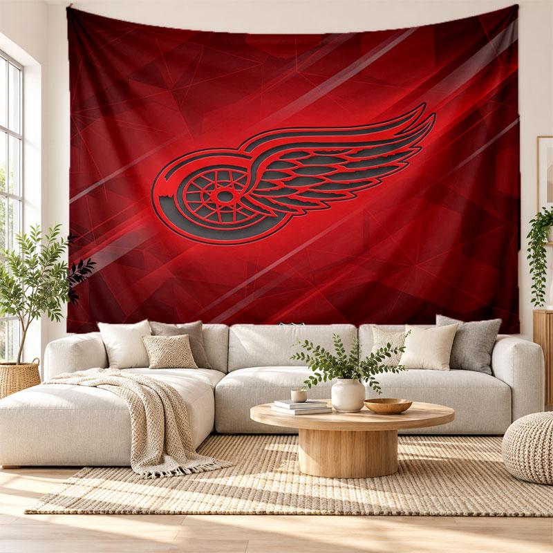 Detroit Red Wings Wandteppich, Weiches Stoff Wandbehang, Dekorative Kulisse Für Schlafzimmer Heim Wandkunst