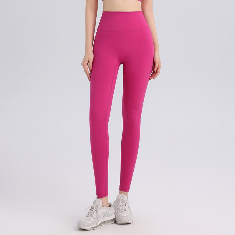 

High-Waisted Seamless Nude Yoga Pants - Women s Summer Thin Style for Hip Lifting & Sport Fitness Medium