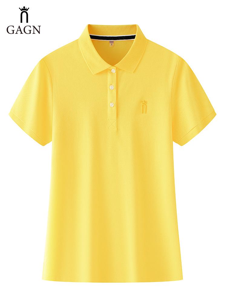 2025 Sommer Damen Stretch Basic Polokragen T-Shirt