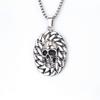 European and American Punk Jewelry Titanium Steel Men's Skull Pendant Necklace