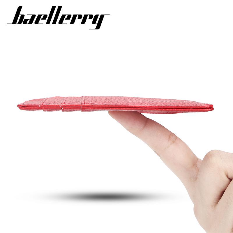 Baellerry Unisex Ultra Thin Card Bag Multifunctional Card Protector Zipper Card Pack Short Wallet Driver's License Card Holder