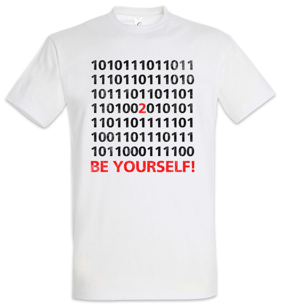 Be Yourself Binary T-Shirt Mens Womens Tees Top Code Fun Geek Nerd Admin Computer Science Scientist XL