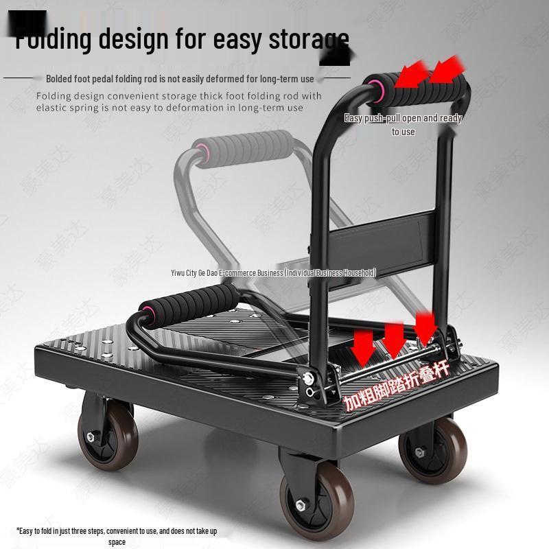 Compact Foldable Hand Truck: Lightweight Trolley for Moving Goods, Express Delivery, and Household Use