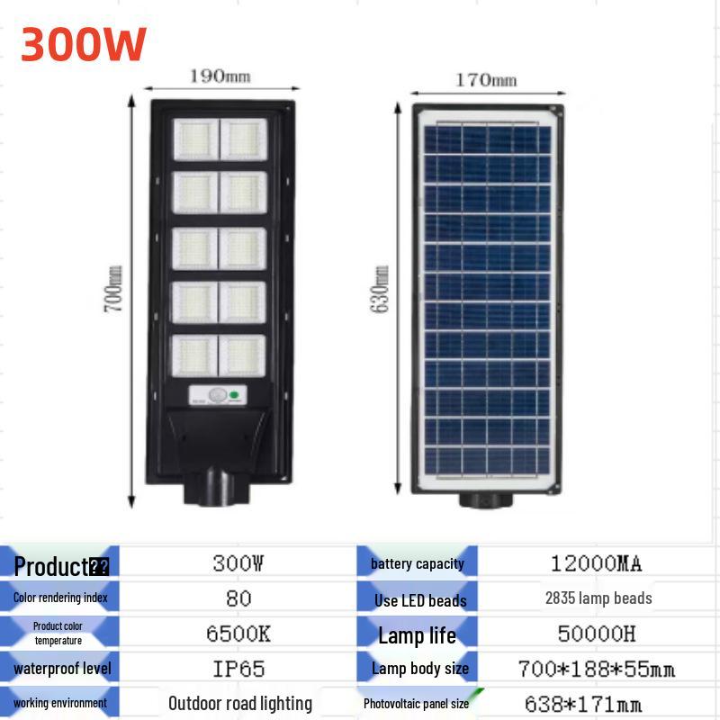 Solar-Powered Waterproof Outdoor Road Light with Motion Sensor