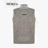MO&Co. Acetate Blend High-Neck Sleeveless Knit Top