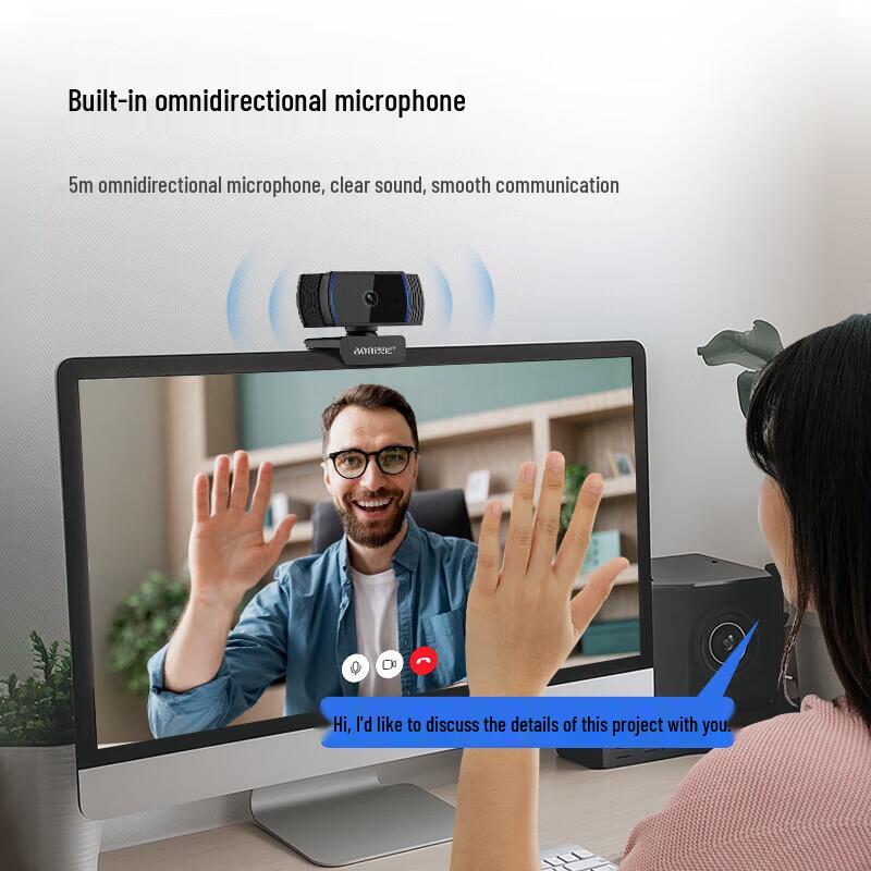 AONI A10 1080P USB Autofokus-Webcam