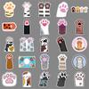 50 Cute Cat Paw Stickers - Waterproof Cartoon Animal Stickers for Kids, Journals, Notebooks, and Decorations