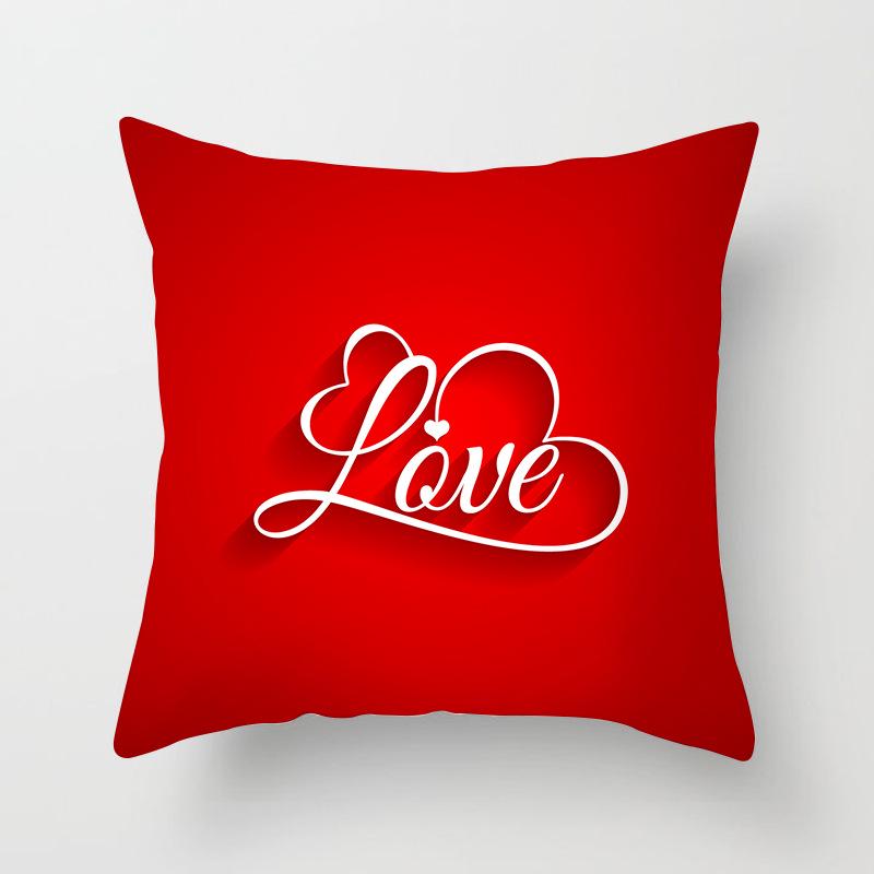 Valentine's Day Digital Printed Car Pillow Cushion Cover Core-Free Home Soft Decoration