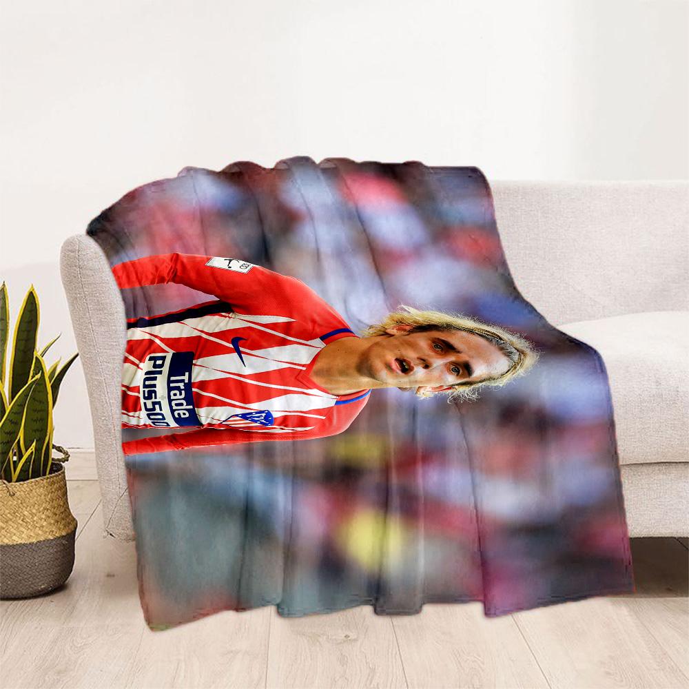 Atletico Madrid Player Blanket Soft Warm Cozy Great for Sofa Bed Office Four Seasons Multipurpose Playful Design