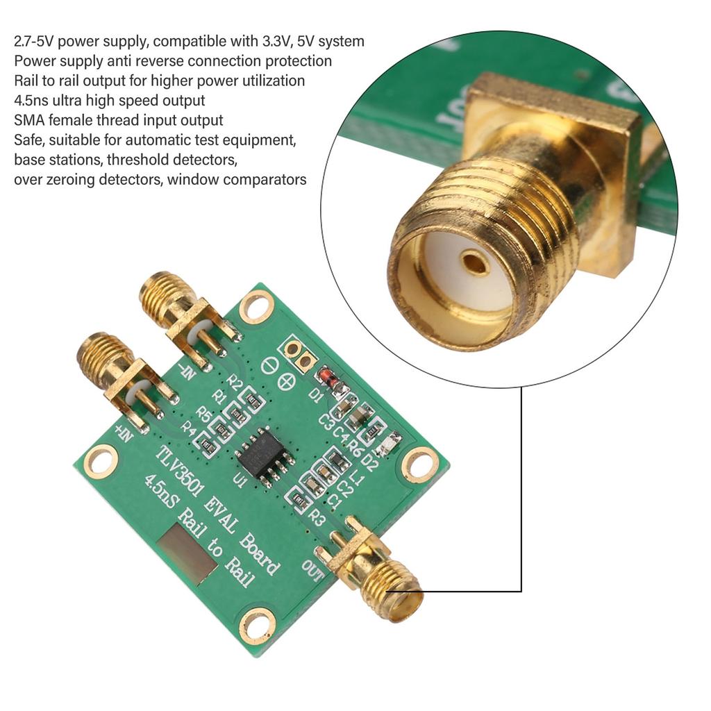 High Speed Comparator Module TLV3501 4.5ns Frequency Meter Front End Shaping Module for 3.3V 5V Syst