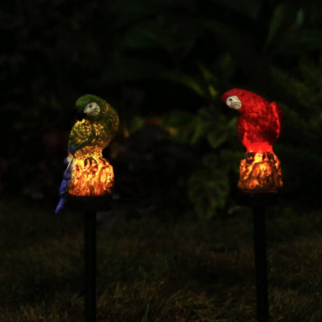 Solar Powered Parrot Garden Light: Waterproof Resin Ornament For Nighttime Holiday Decorations Home Decor Supplies