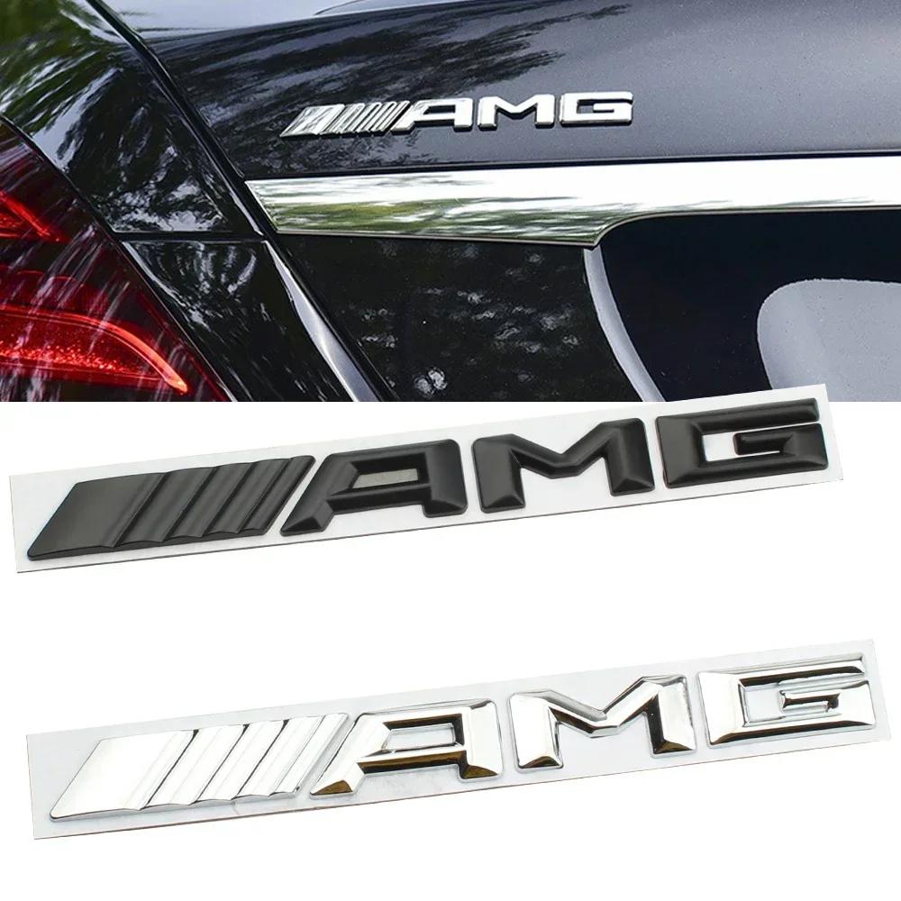 Bilklistremerke Ny 2026 For Benz AMG 2025 Nytt 3D Legeringslogo AMG Emblemer Bokstaver Bilbakluke Merke For Mercedes Benz W204 W205 W176 W17