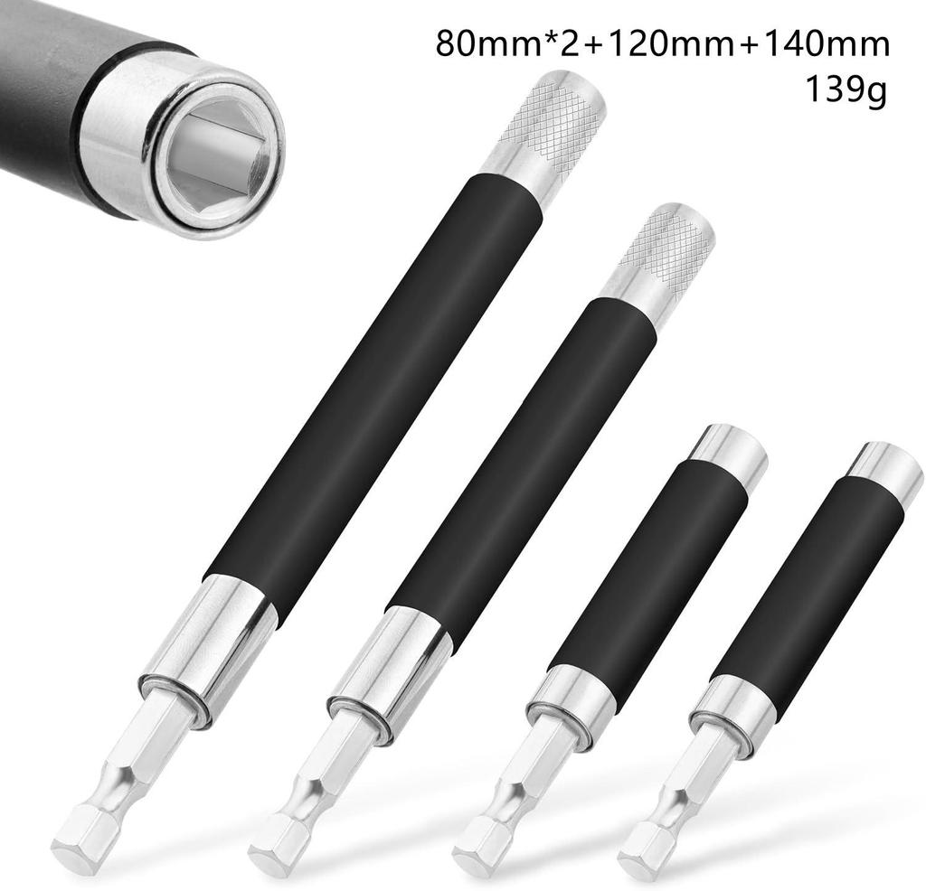 Magnetic 1/4 Hex Self-Locking Drill Extension Rod, 6.35mm