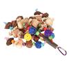 Bird Chew Toy Colorful Beak Grinding Boredom Relief Rattan Ball Corn Cob Nuts Parrot Chewing Toy