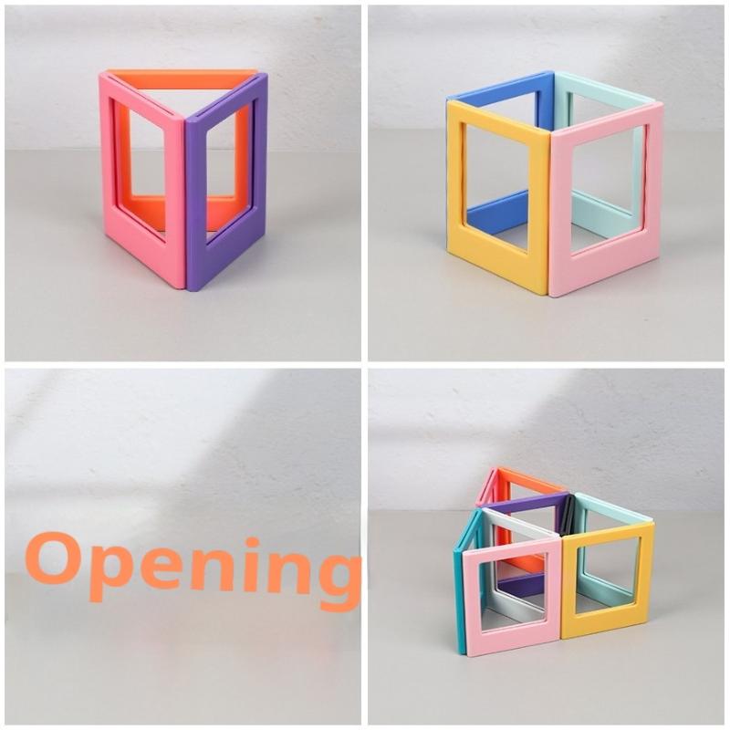 1Pc Photo Style Magnetic Frame - Fridge Magnet Ornament for Office Kitchen Couple Bedroom Home Decor Accessory