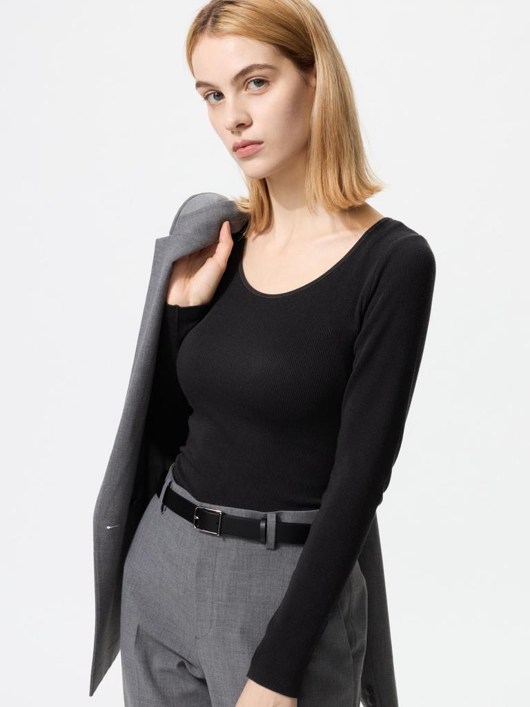 Uniqlo HeaT Tech Lip Bra U Neck T  Long Sleeve  exTra Warm