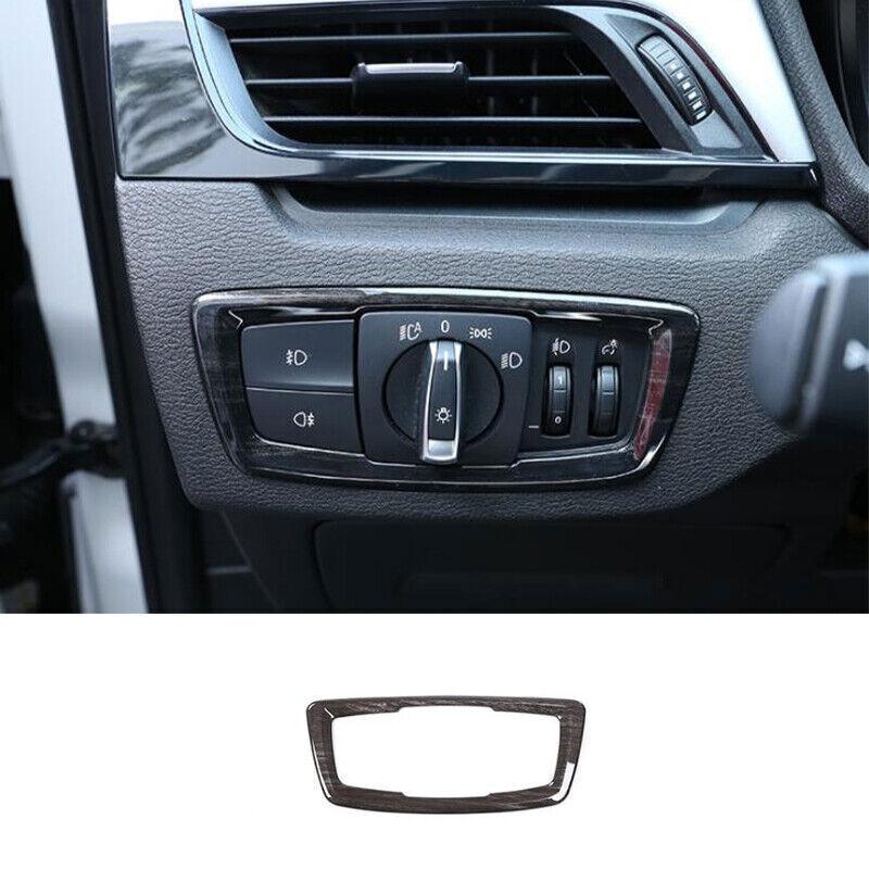 Fit For BMW X2 F39 2018- Black Wood Grain Function Control Button Frame Trim