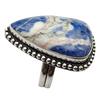 Sodalite Natural Gemstone Antique Silver Plated Ring US Size-8 A 1200
