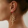 SHIXIN Retro Coral Pendant Earrings for Women Creative Geometric Tree Drop Earrings Fashion Jewelry Gifts Ear Accessories