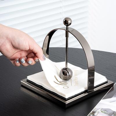 Simple Stainless Steel Tissue Holder Vertical Restaurant Napkin Holder Square Tissue Box Home Decoration Desktop Tissue Holders