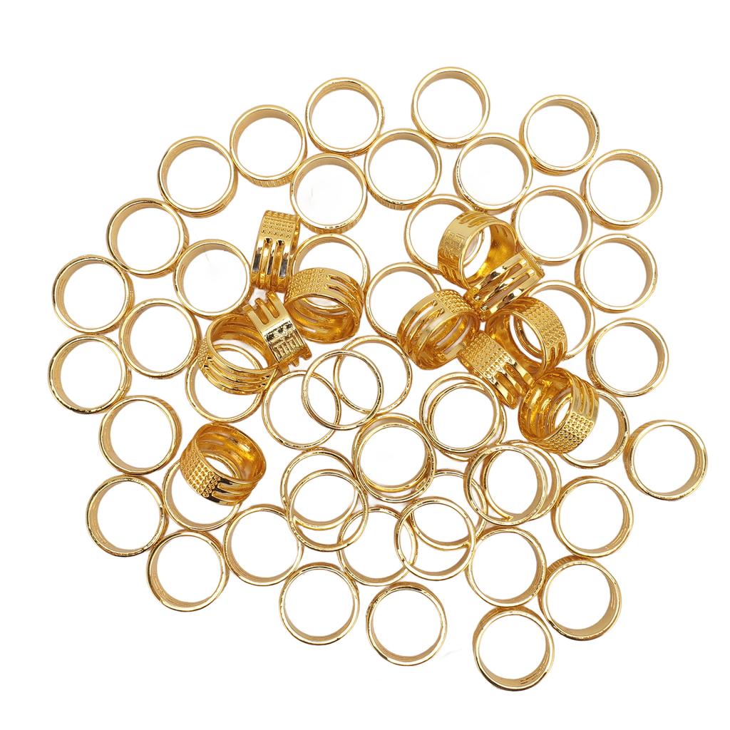 60 Stück Nähfingerhüte Exquisite Kupfer-Nähfingerschutz für Handnähen Quilten Stickerei Golden