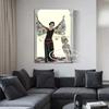 Vintage Fashion Evening Dress Suit Woman Posters and Prints Canvas Painting Wall Art Picture for Living Room Home Decor Cuadros