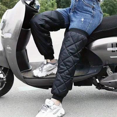 Electric Bike Knee Pads, Motorcycle Winter Windproof Men's and Women's Leg Protectors, Plush and Thickened for Warmth, Cold Resistance