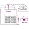 8 Person Tunnel Tent with Roof Green 710 x 460 x 245 cm