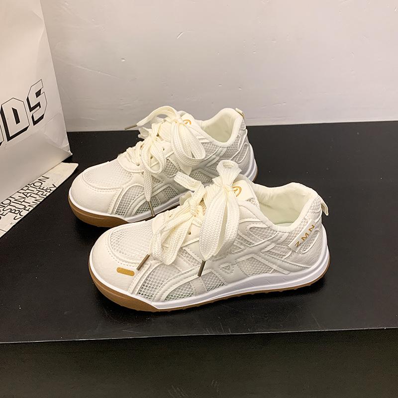 

Mesh breathable casual shoes 2025 new popular shoes women s shoes spring and summer net shoes women s platform German training shoes women 40 бежевый