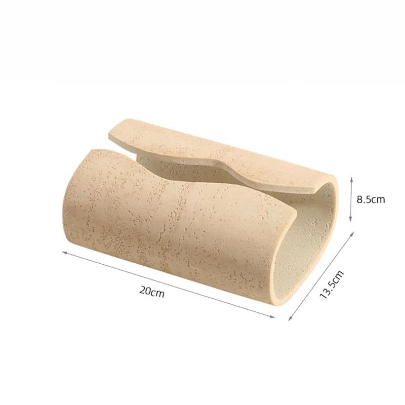 

Креативный светильник для коробки для салфеток из песчаника, роскошный высококачественный держатель для коробки для салфеток для домашнего декора, современное украшение для гостиной, коробки для салфеток