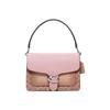 Tabby 28 C Buckle Flap Color Block Monogram Leather Shoulder Crossbody Bag Large Women Bags Milk-Tea-Brown Black 4145-LHQ64