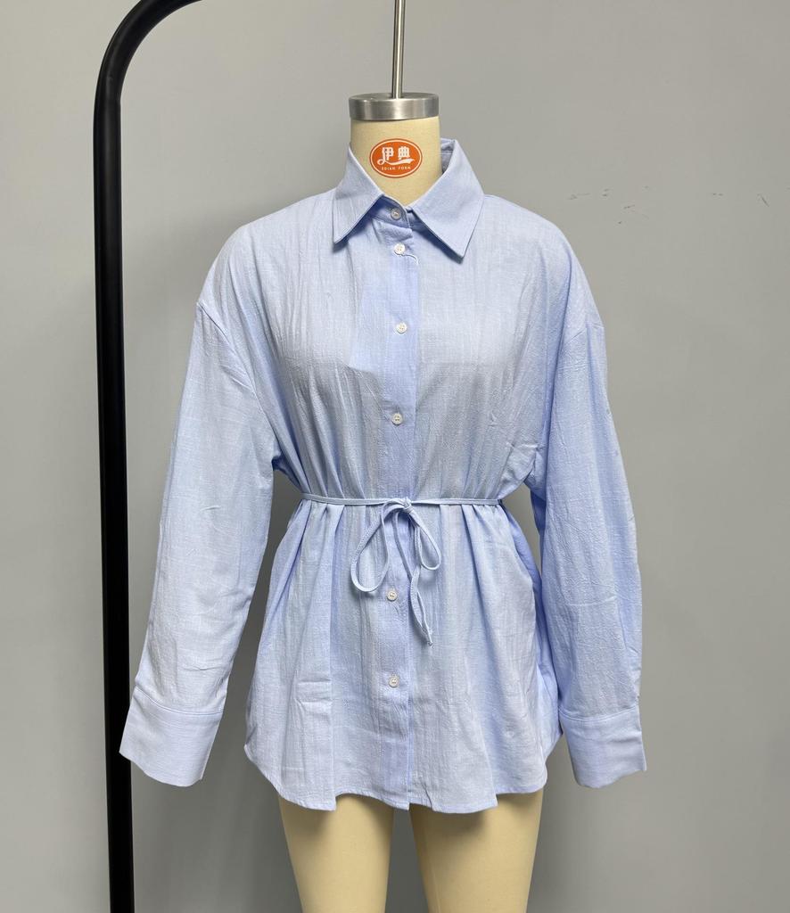 Women's Multi-Color Waist-Defining Tie-Up Fashion Shirt