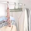 3pcs 9-hole Space Saving Hanger 360 Rotating Magic Hanger Multi-function Folding Magic Hanger Wardrobe Drying Clothes Clothes