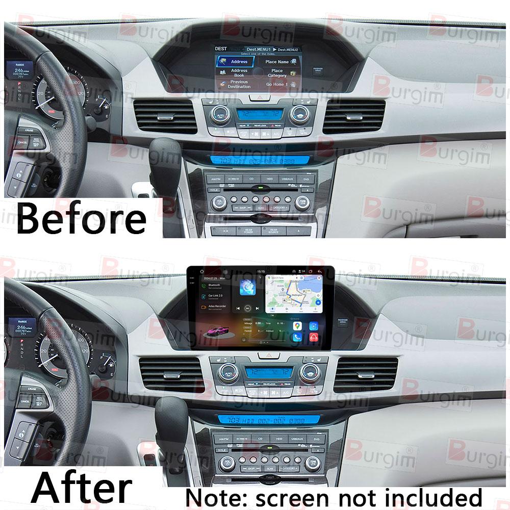 Burgim Car Android Radio Frame For Honda Odyssey RL5 2010-2017 9 inch 2DIN Stereo Panel Fascia 16PIN Harness Wire Power Cable Radio Accessories 4