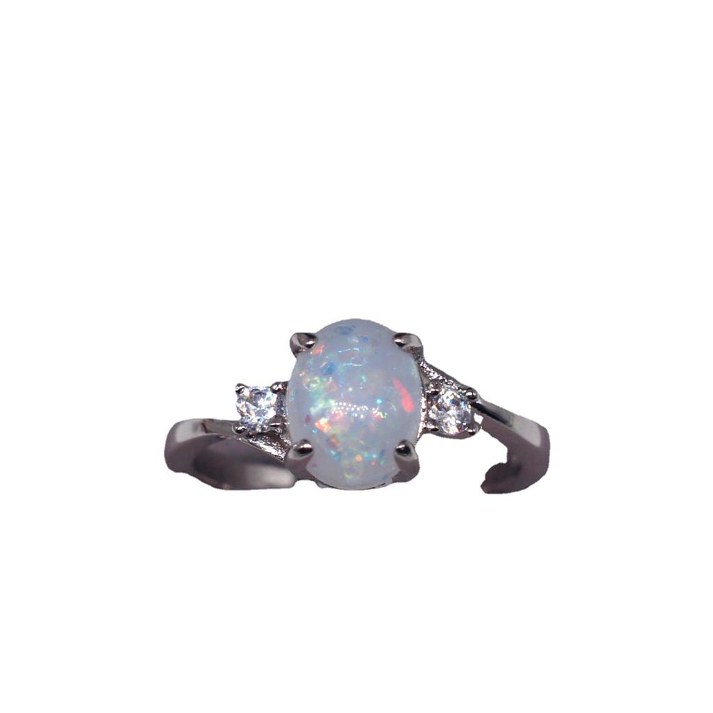 Opalring Schmuck Partnerring, Modeschmuck Edelsteinring Damen