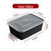 ZISIZ Rectangular Disposable Food Containers with Lids