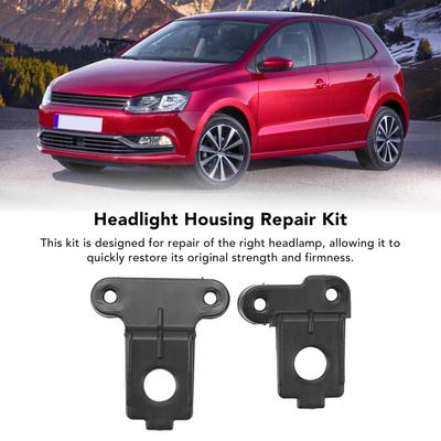 Conjunto de Ferramentas de Reparo de Suporte de Farol Dianteiro Direito Universal 2G0998226 Liga de Alumínio Suporte de Montagem de Farol Carcaça Kit de Reparo
