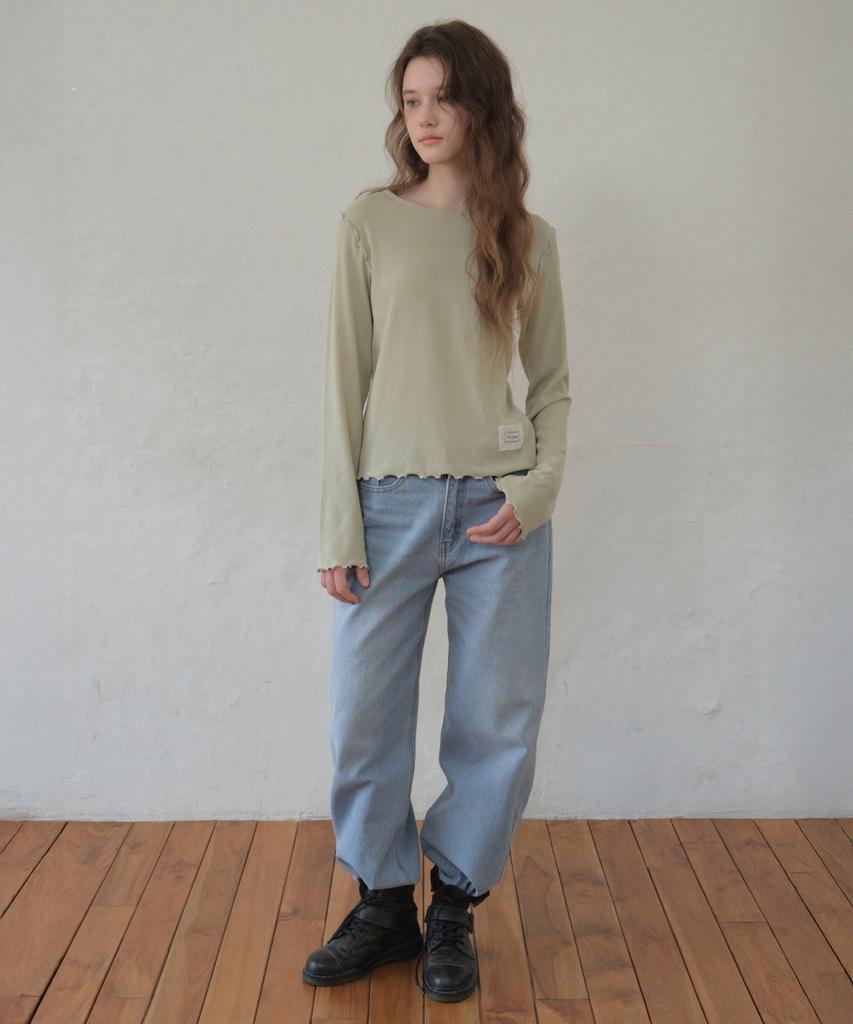 Aueonoseuteljia Lisse Merrow T-Shirt_Pistachio(O26Tp01)